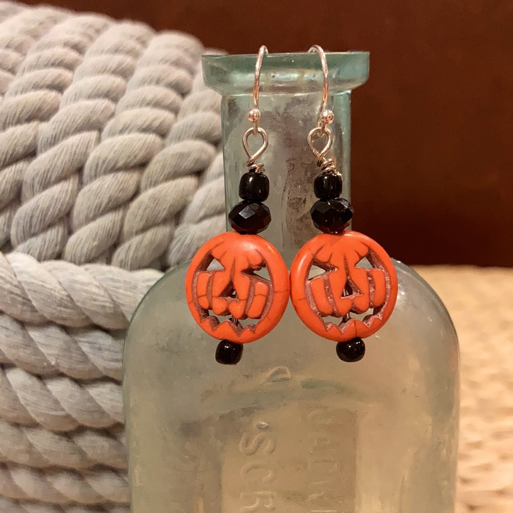 Ceramic Pumpkin 🎃 Earrings
